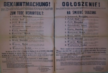1943/Lublin,Chełm-Lista skazanych na śmierć